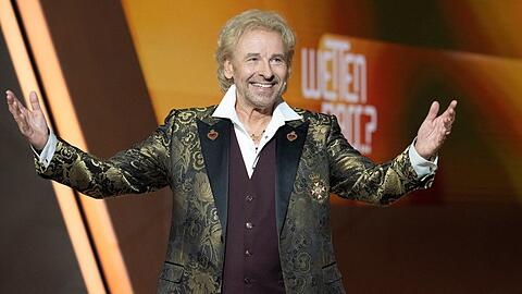 Thomas Gottschalk beim "Wetten, dass..?"-Comeback im November 2021.