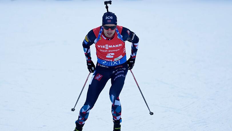 Tarjei Bö aus Norwegen in Aktion.