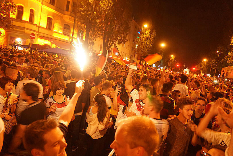 Was für eine Party! Nach dem WM-Sieg herrschte auf Münchens Straßen Ausnahmezustand. Die Bilder.