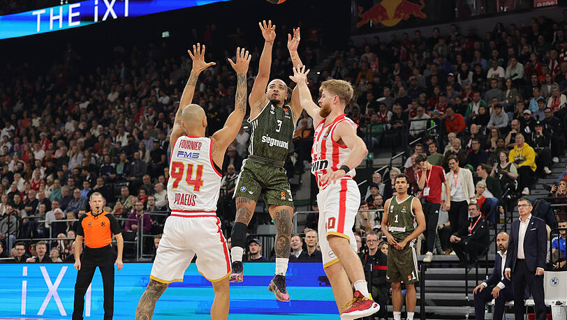 War gegen Olympiakos Piräus nicht zu stoppen: US-Guard Carsen Edwards.