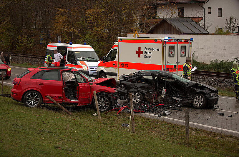 Die Bilder vom Unfall in Traunstein.
