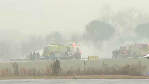 Ein Flugzeug ist an einem Regionalflughafen in North Carolina abgest&uuml;rzt.