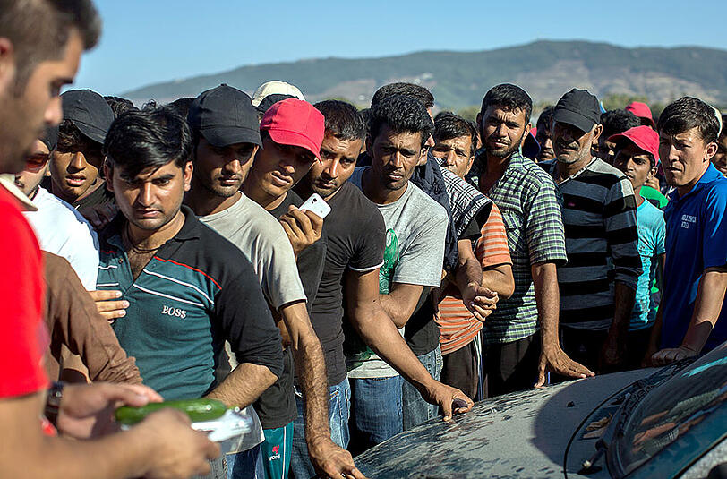 Flüchtlinge auf der griechischen Insel Kos.