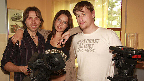 Nachwuchs-Filmemacher mit prominenter Hauptdarstellerin: Adam Jaskolka, Maureen Sauter und Patrick Kühnlein (v.li.). Nachwuchs-Filmemacher mit prominenter Hauptdarstellerin: Adam Jaskolka, Maureen Sauter und Patrick Kühnlein (v.li.).