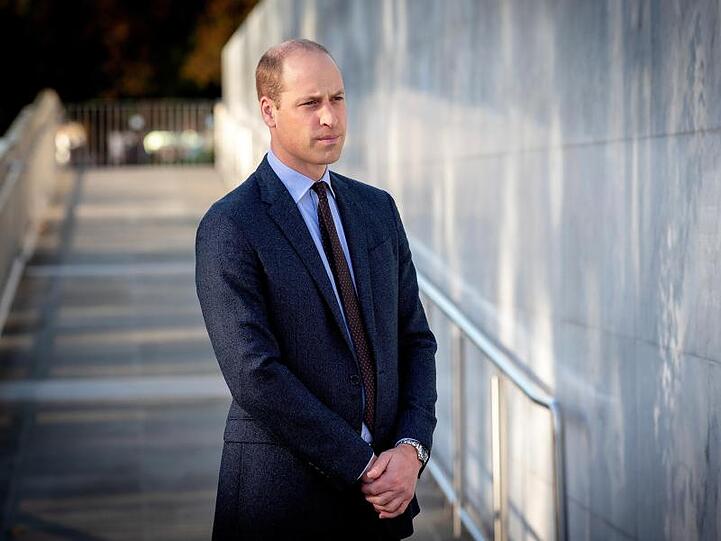 Der britische Prinz William am Canterbury Earthquake National Memorial - einem Denkmal für die Opfer des Erdbebens in Christchurch im Februar 2011.