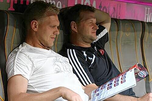 Der Kapitän als Bankdrücker wie hier beim Spiel gegen den FC Bayern neben Busfahrer Udo Rauh? Darauf hat Andreas Wolf keine Lust.