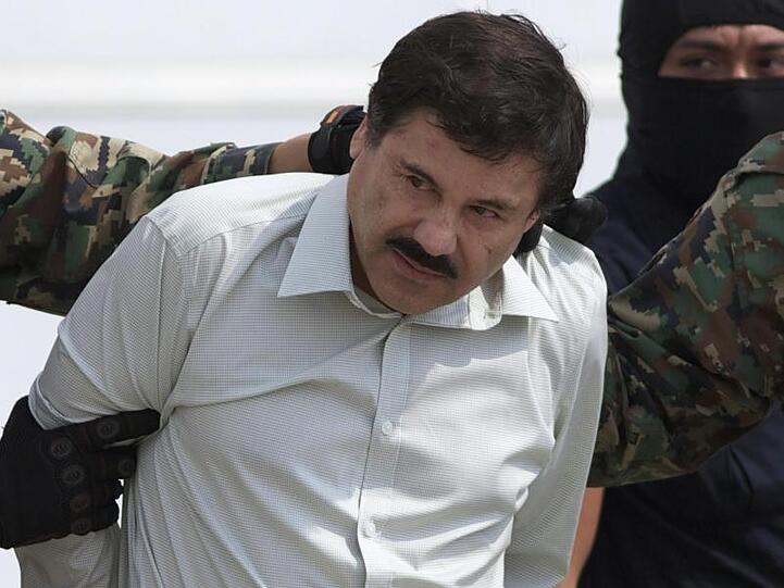 Der mexikanische Drogenboss Joaquin "El Chapo" Guzman nach seiner Gefangennahme Anfang 2014.