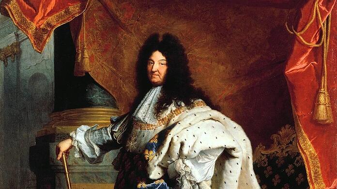 Hofmaler Hyacinthe Rigaud erstellte 1701 dieses Bild von Ludwig XIV. im Krönungsornat - sehr zu dessen Zufriedenheit. Heute hängt es im Louvre.