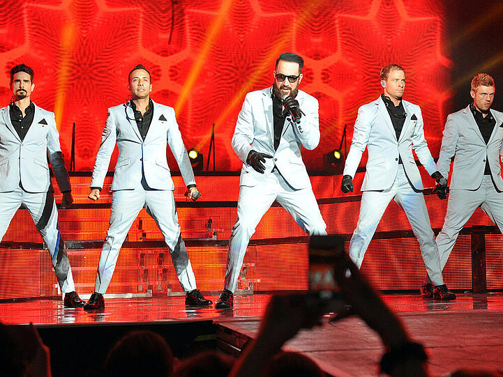 Die Backstreet Boys im Walnut Creek Amphitheater in North Carolina