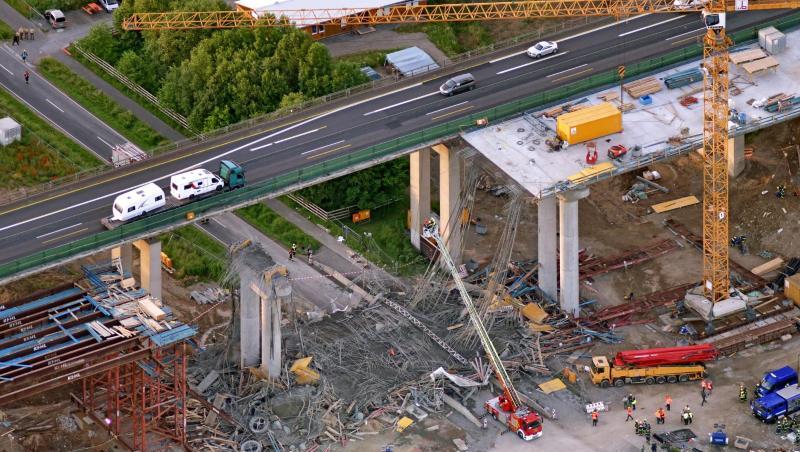 Die Luftaufnahme vom 15.06.2016 zeigt die Unfallstelle. Foto: Hajo Dietz