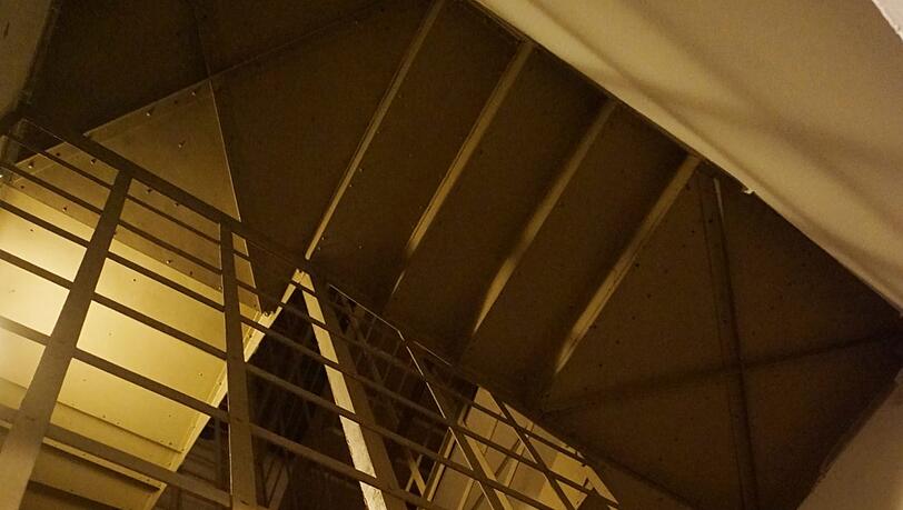 Diese Treppe ist heute nicht mehr in Gebrauch.