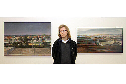 ...und Jürgen Weiß in ihrer Kunsthaus-Ausstellung.