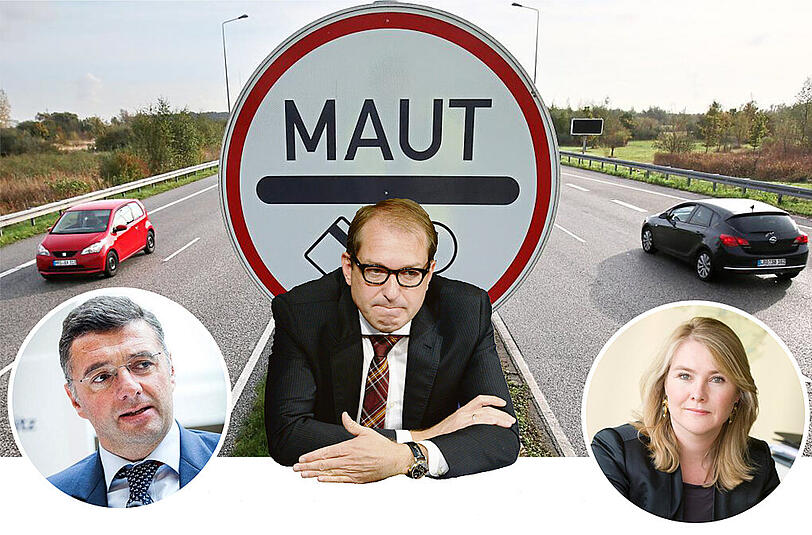 Machen Verkehrsminister Alexander Dobrindt (M.) das Leben schwer:
die Amtskollegen Melanie Schultz van Haegen (Niederlande) und
Jörg Leichtfried (Österreich).	Fotos: