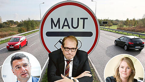 Machen Verkehrsminister Alexander Dobrindt (M.) das Leben schwer:
die Amtskollegen Melanie Schultz van Haegen (Niederlande) und
Jörg Leichtfried (Österreich).	Fotos:
