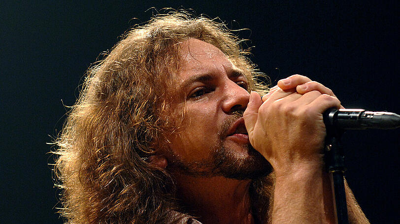 Pearl-Jam-Sänger Eddie Vedder bei einem Konzert der Band in Mailand 2016