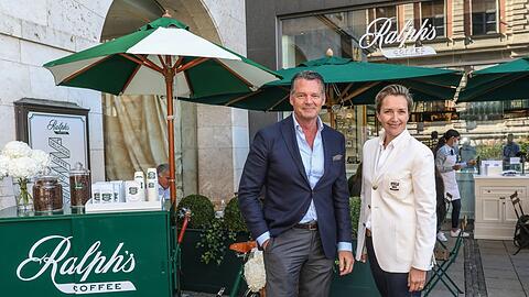 Lodenfrey-Chef Markus Höhn und Ralph Lauren-Chefin Martina Bovenkerk.