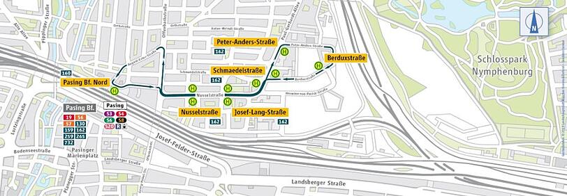 Diese Strecke fährt der neue 161er-Bus ab.