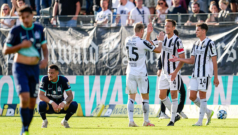 Jubelnde Sandhäuser, enttäuschte Löwen: Beim Aufstiegskandidaten gab es für den TSV 1860 nichts zu holen.