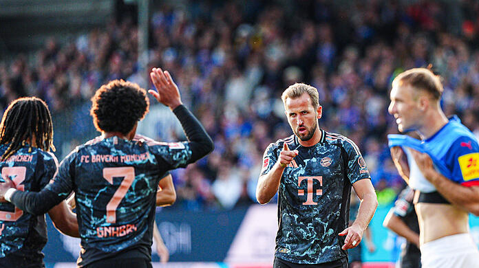 Harry Kane schnürte bei Holstein Kiel einen Dreierpack und steht damit schon wieder bei vier Saisontreffern.