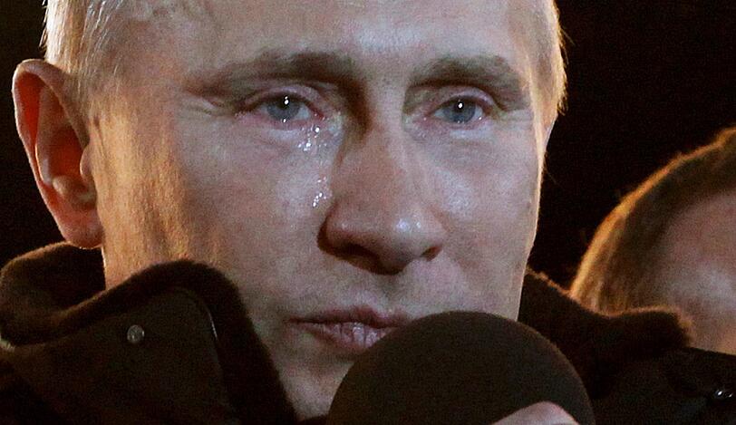 Dicke Tränen kullern Vladimir Putin die Wangen hinunter. Gestern wurde er wieder ins höchste Staatsamt in Moskau gewählt. Jetzt rätselt die Welt: Waren seine Tränen echt? Viele Politiker, Sportler und Stars haben öffentlich Tränen vergossen. Wenn Männer weinen...