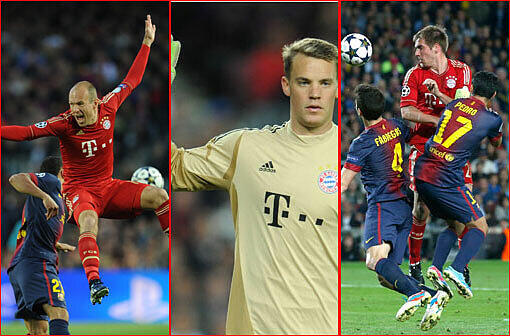 Der FC Bayern hat es geschafft! Die Münchner stehen im Endspiel der Champions League. Die Leistung der Roten gegen den FC Barcelona in der Einzelkritik zum Durchklicken.