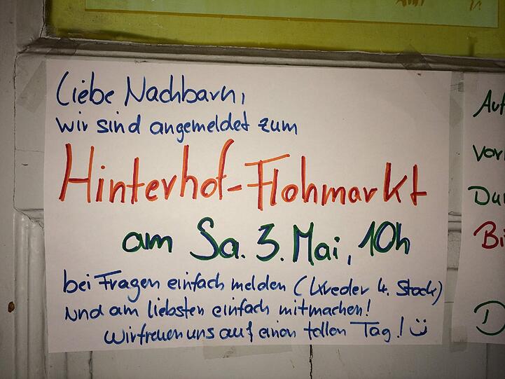 Am Samstag, 17. Mai, gehen die Münchner Hofflohmärkte weiter in der Maxvorstadt - und am gleichen Tag in der Au und in Untergiesing.