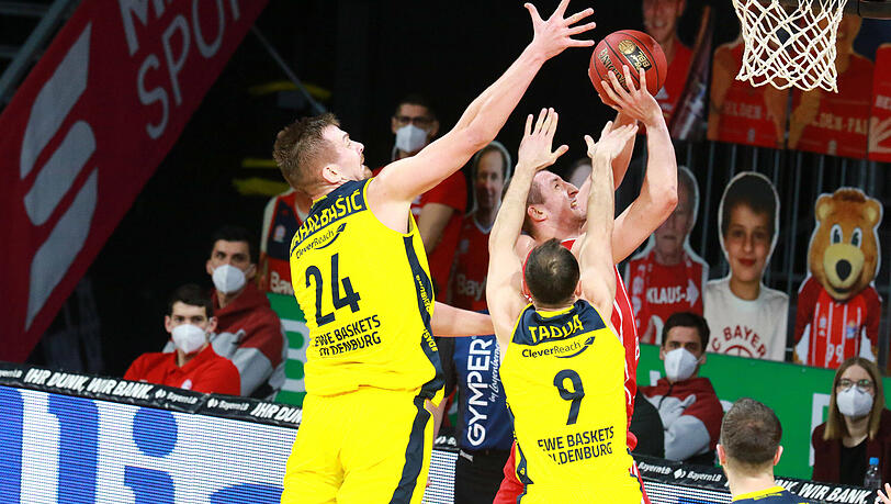 Paul Zipser lässt's krachen: Mit 28 Punkten bester Werfer beim Bayern-Sieg gegen Oldenburg.