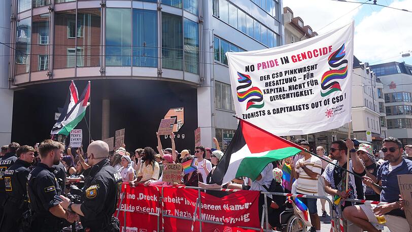 Kleine Protestaktion von Palästina-Aktivisten. Kleine Protestaktion von Palästina-Aktivisten.