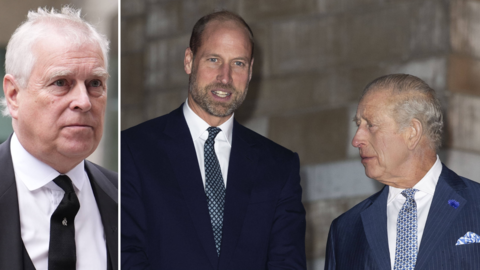Die Vorwürfe gegen Prinz Andrew (li.) bringen das britische Königshaus in eine Bredouille. Wie sollen sich Prinz William und König Charles verhalten?