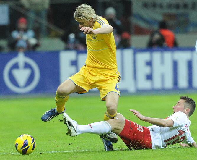 Anatoliy Tymoshchuk kämpfte mit der Ukraine schon fast um die letzte Chance auf die WM. Gegen Polen siegte sein Team 3:1