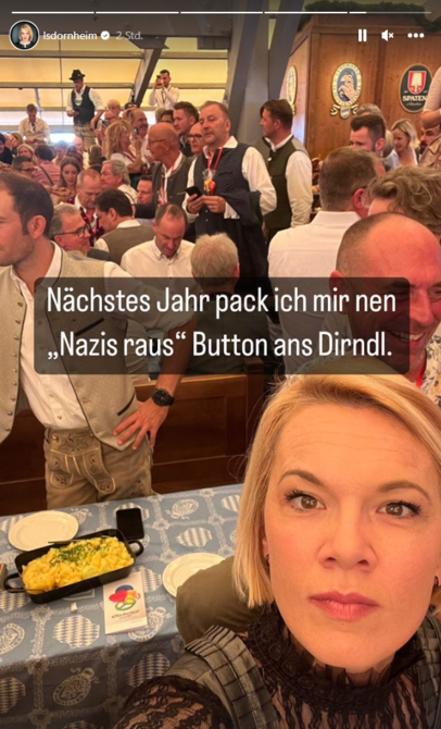 Der Post in Laura Dornheims Instagram-Story.
