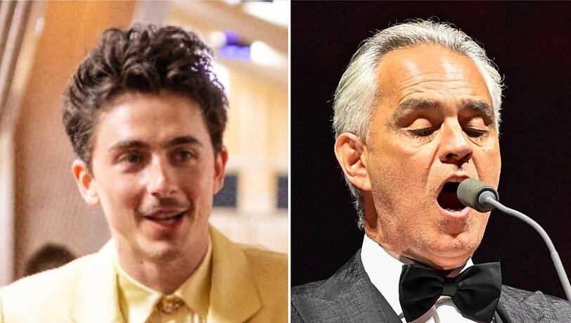 Timoth&eacute;e Chalamet (l.) h&auml;lt Oper und Ballett im Gegensatz zu Andrea Bocelli f&uuml;r &uuml;berholt.