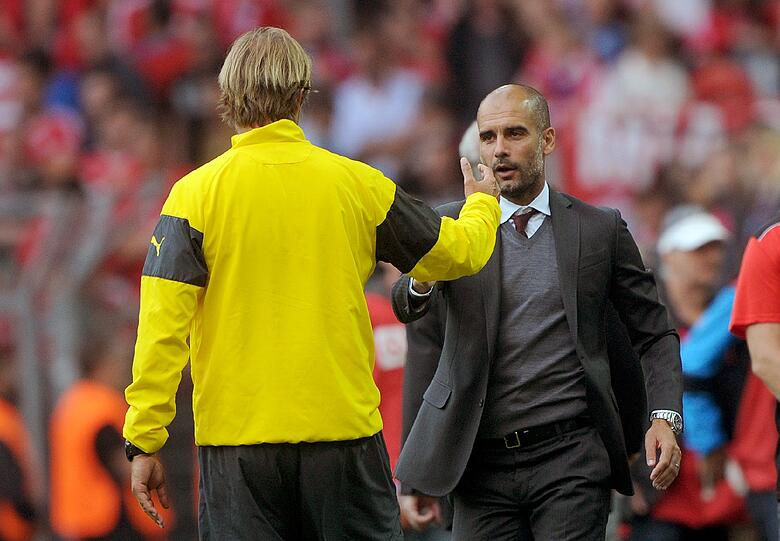Jürgen Klopp und Pep Guardiola: Am Samstag, um 18.30 Uhr, sehen Sie sich wieder
