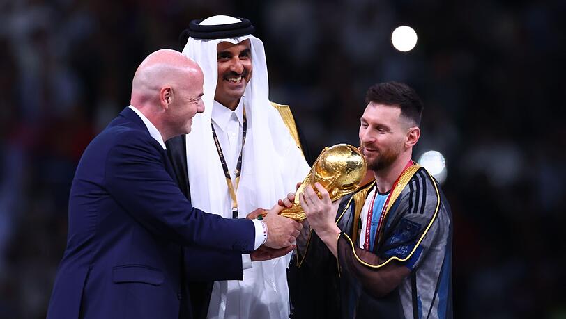 Schien selbst wenig begeistert von der Aktion: Argentiniens Kapitän Lionel Messi im Bischt.