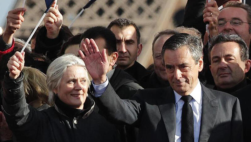 Präsidentschaftskandidat Francois Fillon und seine Frau Penelope. Präsidentschaftskandidat Francois Fillon und seine Frau Penelope.