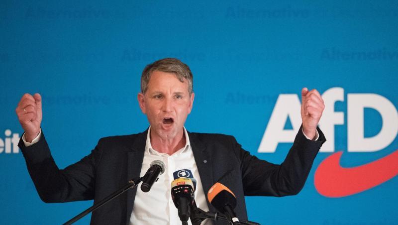 Björn Höcke, Vorsitzender der AfD in Thüringen, spricht zum Wahlkampfauftakt in Sachsen. Björn Höcke, Vorsitzender der AfD in Thüringen, spricht zum Wahlkampfauftakt in Sachsen.