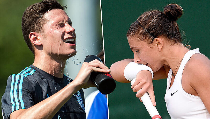 Jammern verboten: Schalke-Kicker Julian Draxler und Tennisspielerin Sara Errani müssen trotzdem Höchstleistung bringen. Jammern verboten: Schalke-Kicker Julian Draxler und Tennisspielerin Sara Errani müssen trotzdem Höchstleistung bringen.