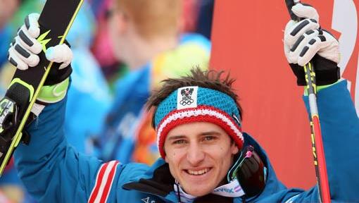 Olympiasieger in der Abfahrt: Matthias Mayer aus Österreich. Olympiasieger in der Abfahrt: Matthias Mayer aus Österreich.
