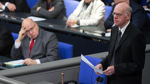Bundestagspräsident Norbert Lammert spricht zur Gedenkstunde im Bundestag in Berlin.