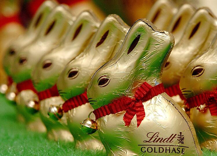 Lindt war seit mehr als einem Jahrzehnt gegen den aus ihrer Sicht zu ähnlichen Riegelein-Hasen vorgegangen. Hier ist das Hasen-Modell von Lindt zu sehen.