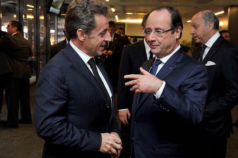 Ex-Staatschef Nicolas Sarkozy und sein Nachfolger Francoise Hollande.