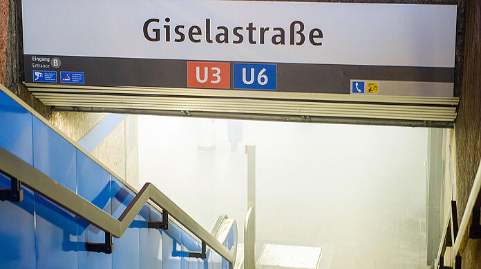 Der U-Bahnhof Giselastraße konnte zeitweise nicht angefahren werden. (Archivbild)