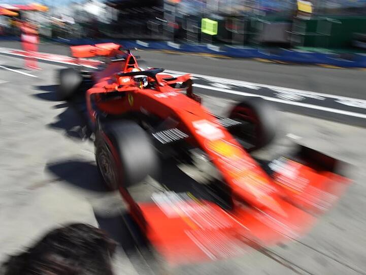 Ferrari-Pilot Sebastian Vettel beim Training in Melbourne.