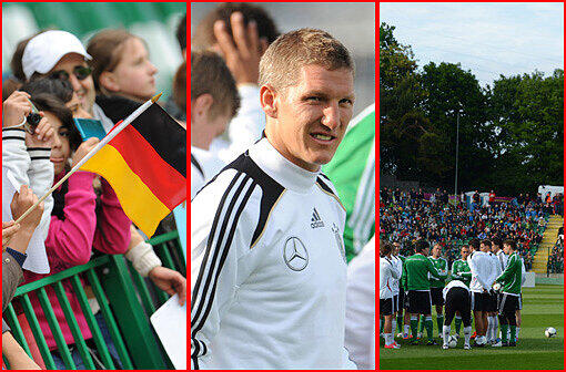 Die DFB-Elf trainiert im Lechia-Stadion und 11.000 Fans jubeln. Ein rauschender Empfang für Jogis Jungs. Die Bilder