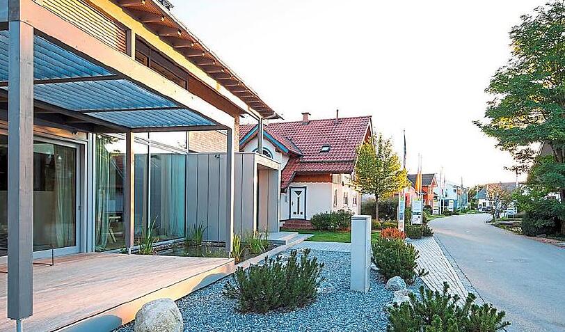 Das Bauzentrum Poing verfügt über diverse Musterhäuser.