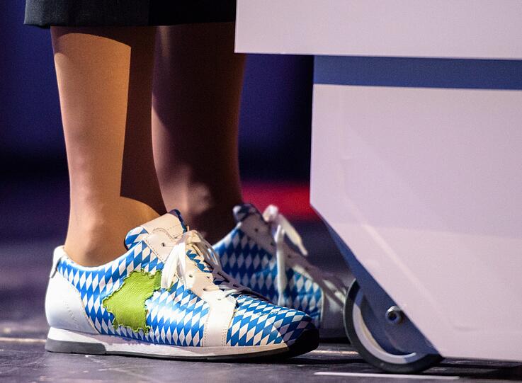 Innovativ war auch ihre Schuhwahl