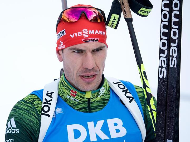 Arnd Peiffer kam im Massenstart als Dritter ins Ziel.