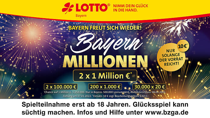 Ab heute (26.10.21) BayernMILLIONEN-Spielscheine zu gewinnen