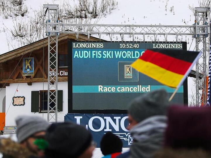 Nach der Abfahrt wird in Garmisch-Partenkirchen auf der Riesenslalom abgesagt.