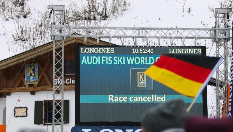 Nach der Abfahrt wird in Garmisch-Partenkirchen auf der Riesenslalom abgesagt. Nach der Abfahrt wird in Garmisch-Partenkirchen auf der Riesenslalom abgesagt.
